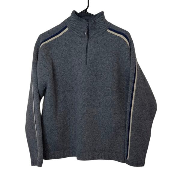 American Eagle AE77 Performance Men’s 1/4 Zip 100% Lambswool Sweater Size L - Picture 1 of 8